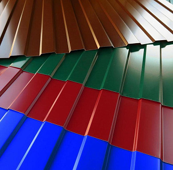 профлист н57 окрашенный 0.8x750 красный